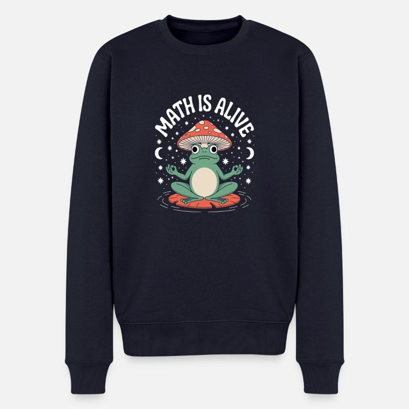 Mathematik lebt - Männer Premium Bio Pullover - Navy