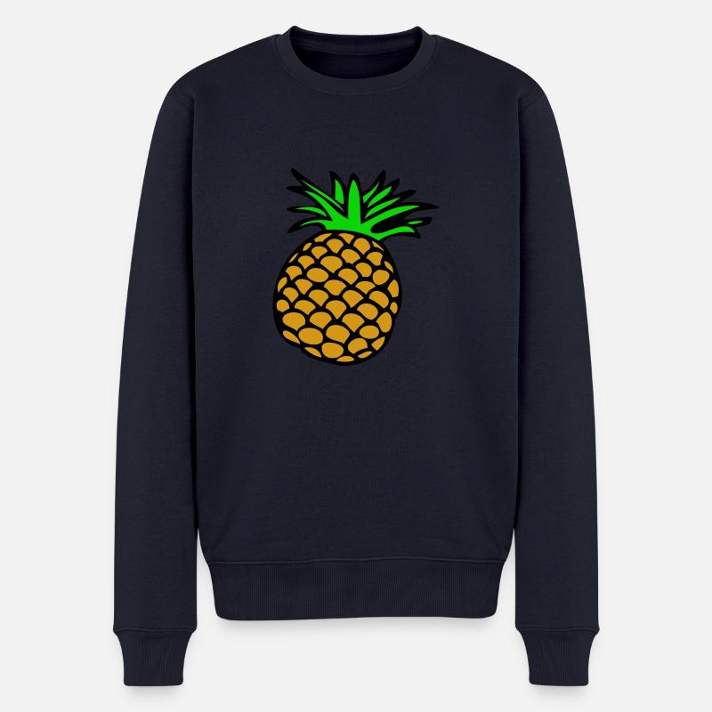 Ananas - Männer Premium Bio Pullover - Navy