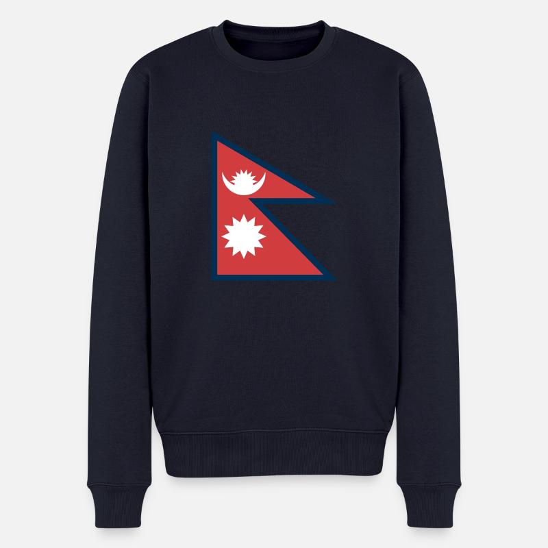Nepal - Männer Premium Bio Pullover - Navy