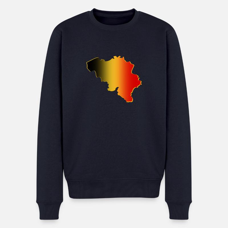 Belgien - Männer Premium Bio Pullover - Navy