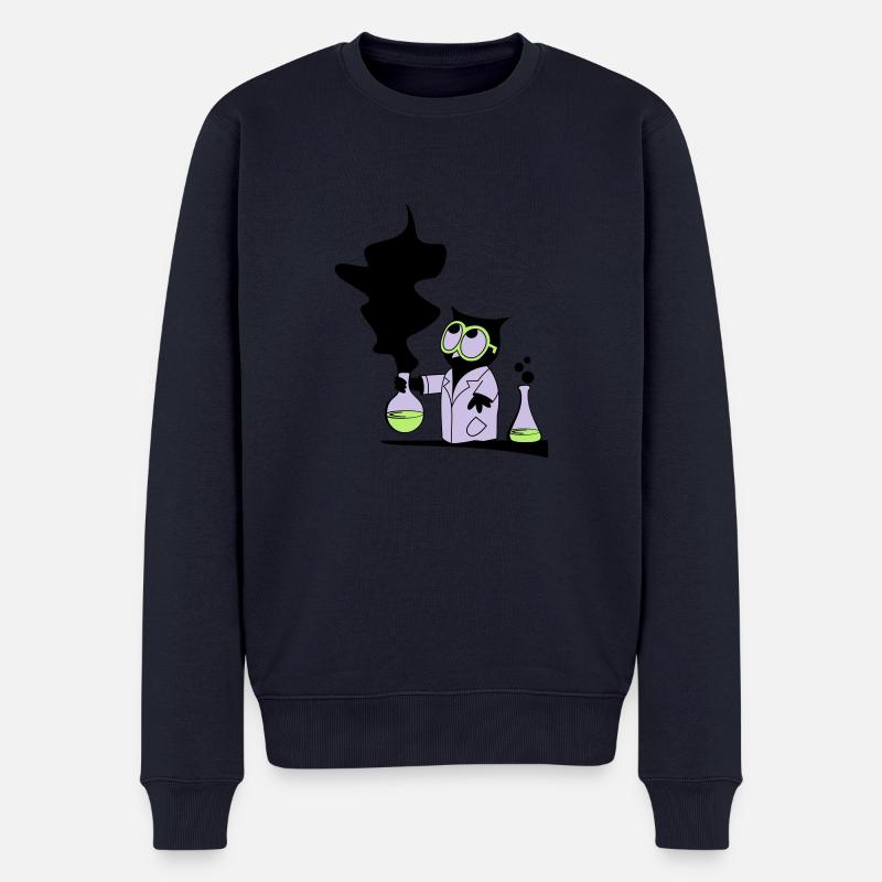 Dr rer nat Owl - Männer Premium Bio Pullover - Navy