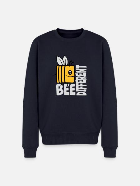 bee different saying quote - Men's Premium Organic Jumper - navy