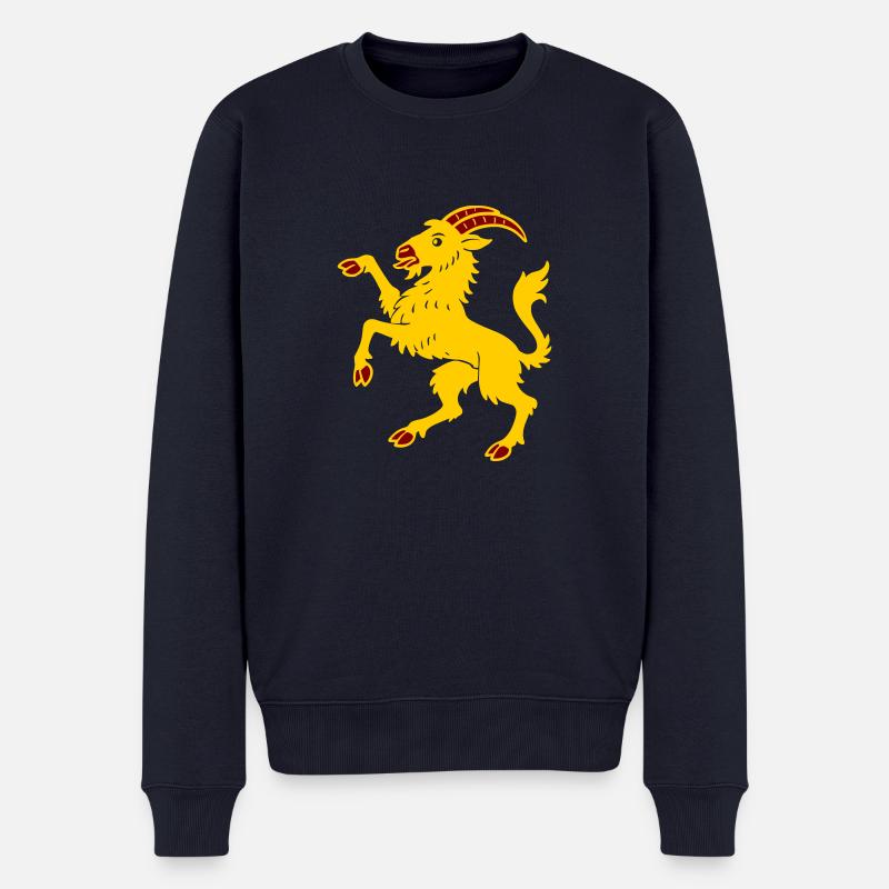 Hälsinge Ziege - Männer Premium Bio Pullover - Navy