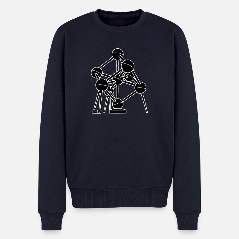 Atomium Bruxelles 2 - Pull Premium bio Homme - bleu marine