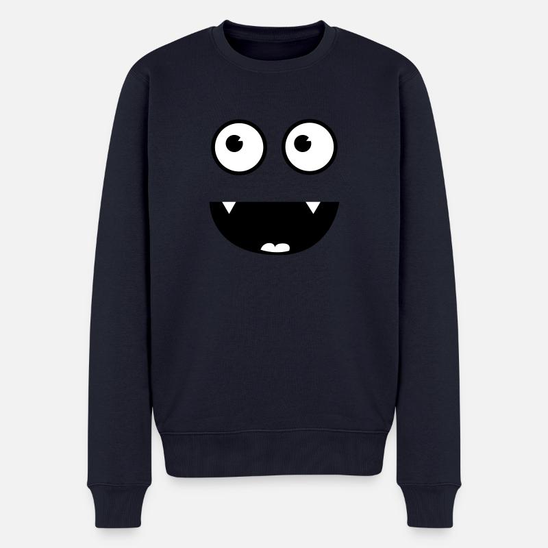 Funny Vampir Monster - Männer Premium Bio Pullover - Navy