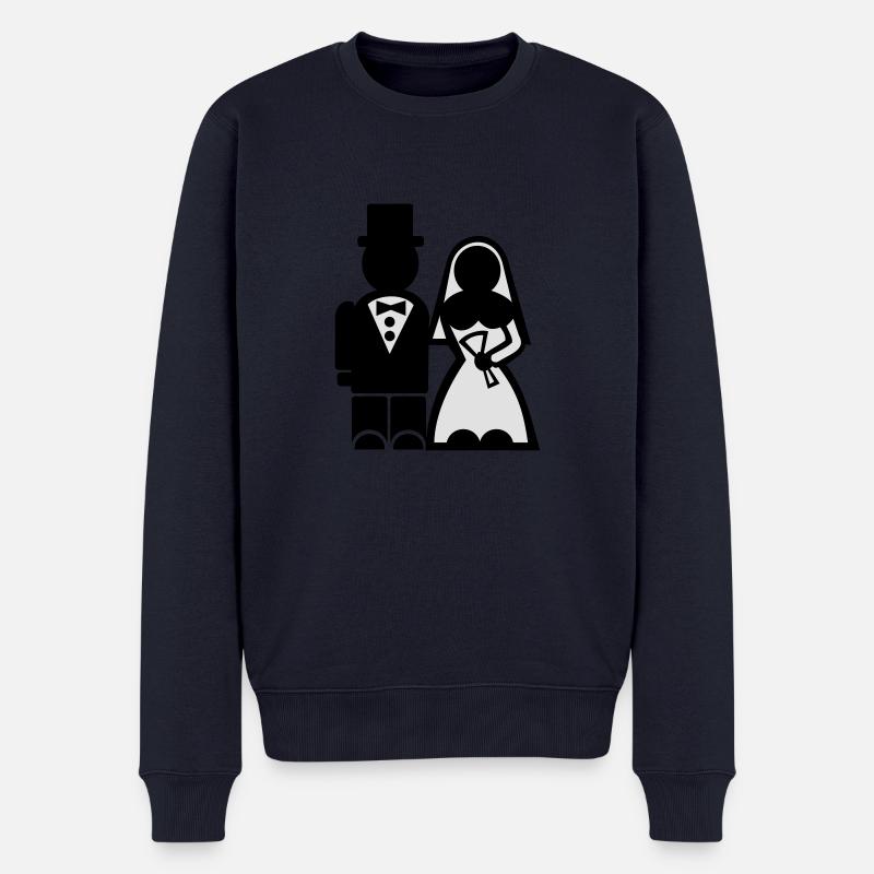 Junggesellenabschied - Hochzeit - Männer Premium Bio Pullover - Navy