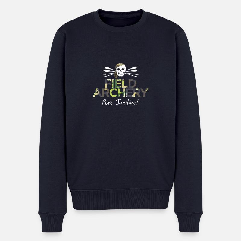 Feld Bogenschießen - Pure Instinct - Männer Premium Bio Pullover - Navy