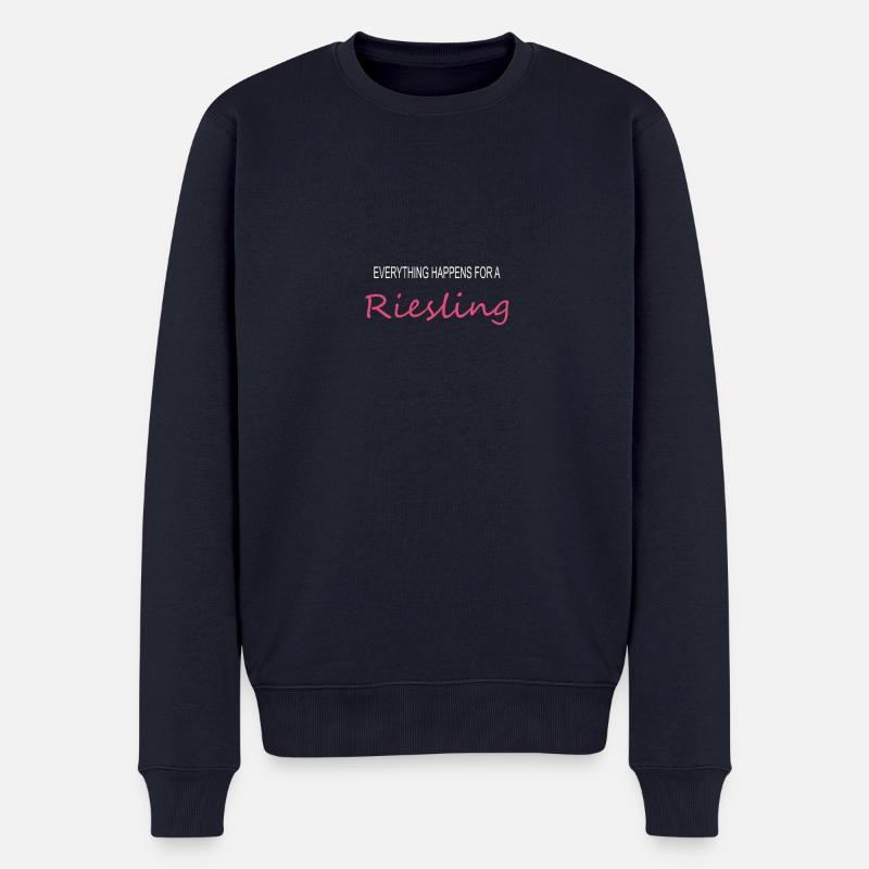 Riesling - Männer Premium Bio Pullover - Navy