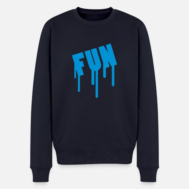 Fun - Ekologiczna męska bluza Premium - granatowy