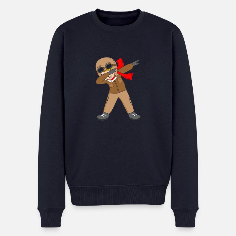 Pilot Dab - Männer Premium Bio Pullover - Navy