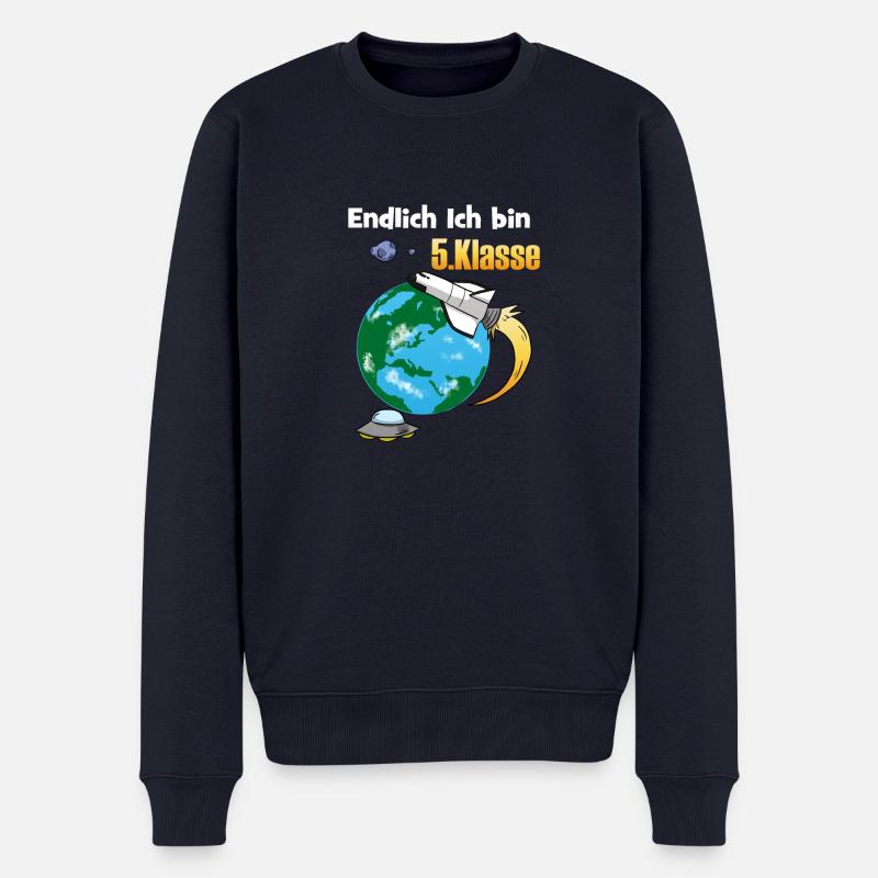 5.Klasse Gymnasium Realschule Schulwechsel - Männer Premium Bio Pullover - Navy