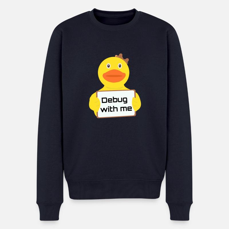 Rubber Duck - Gummiente - Debug with me - Männer Premium Bio Pullover - Navy