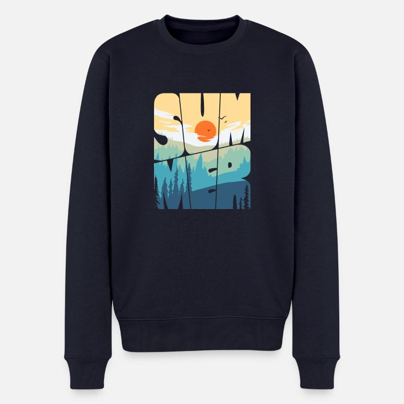 summer - Männer Premium Bio Pullover - Navy