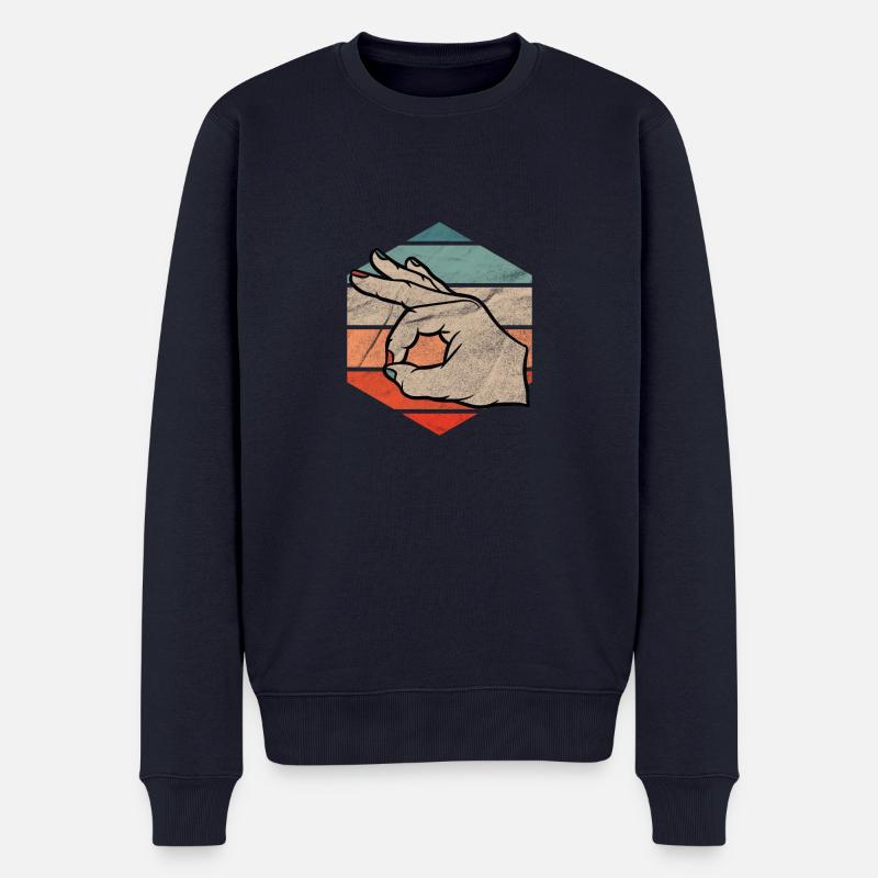 REINGESCHAUT by The Manzanita´s - Männer Premium Bio Pullover - Navy