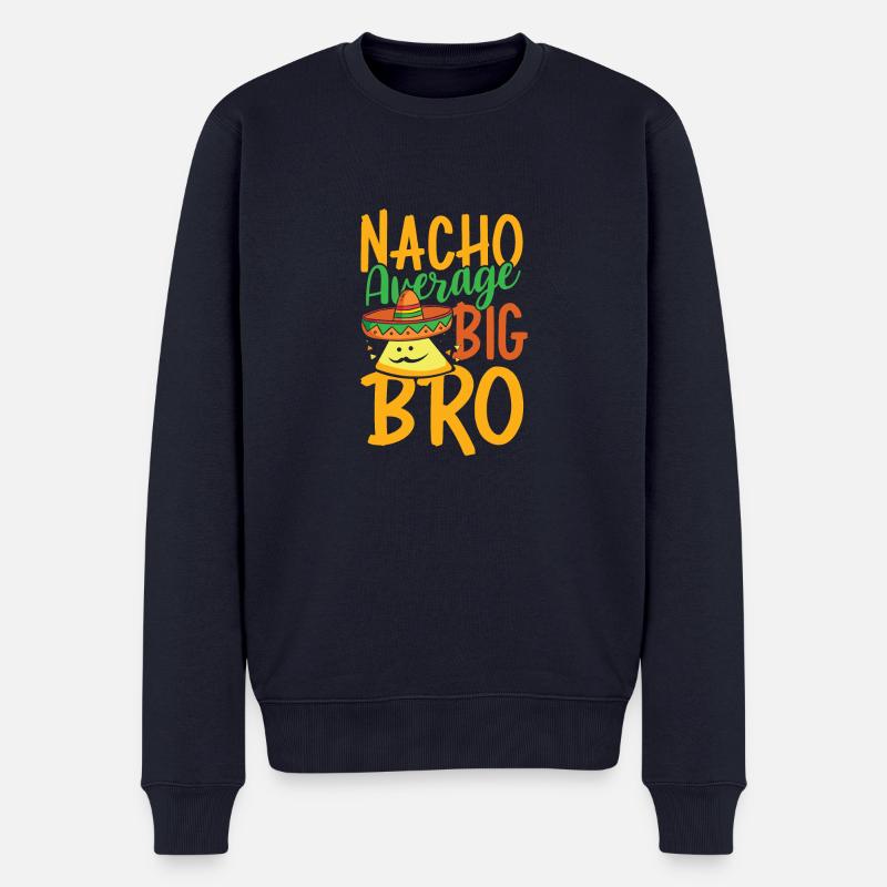 Nacho Durchschnitt Big Bro - Männer Premium Bio Pullover - Navy