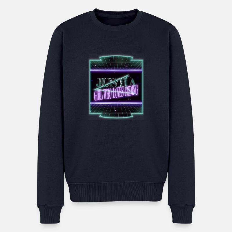frontend developer college student awesome - Männer Premium Bio Pullover - Navy