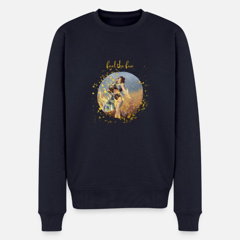 Sentez le feu, phénix - Pull Premium bio Homme - bleu marine
