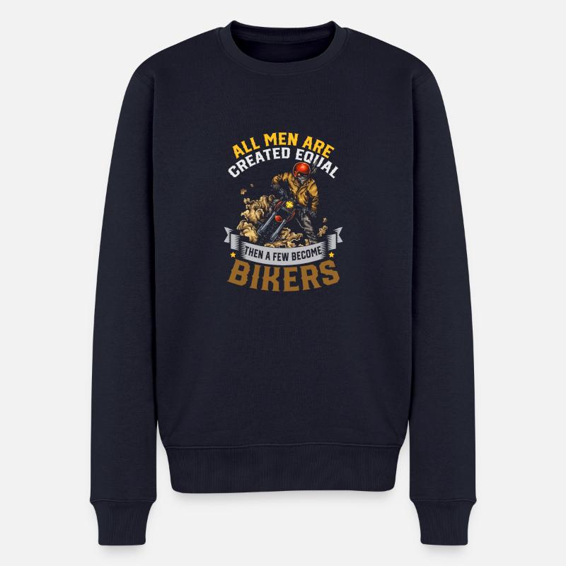 Biker - Männer Premium Bio Pullover - Navy