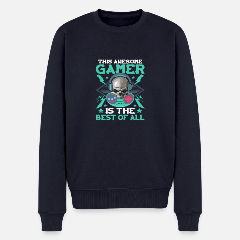 Großartiger Gamer - Männer Premium Bio Pullover - Navy