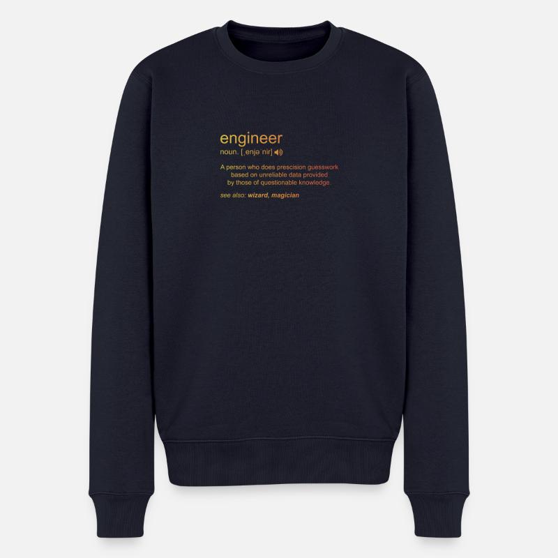 Engineer Definition Cool Engineering Mechanical - Men's Premium Organic Jumper - navy