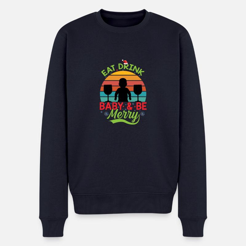 Baby Shirt - Männer Premium Bio Pullover - Navy