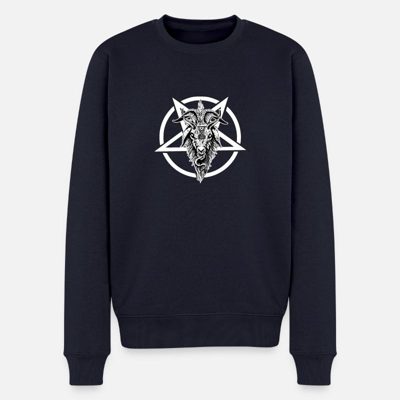 Satan Baphomet Devil Pentagramme - Pull Premium bio Homme - bleu marine