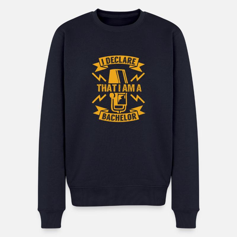 JE DÉCLARE ÊTRE CÉLIBATAIRE - Pull Premium bio Homme - bleu marine