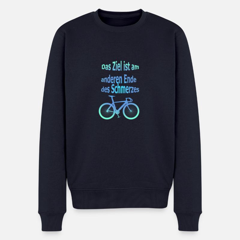 Rennrad - Das Ziel.... 3D - Männer Premium Bio Pullover - Navy