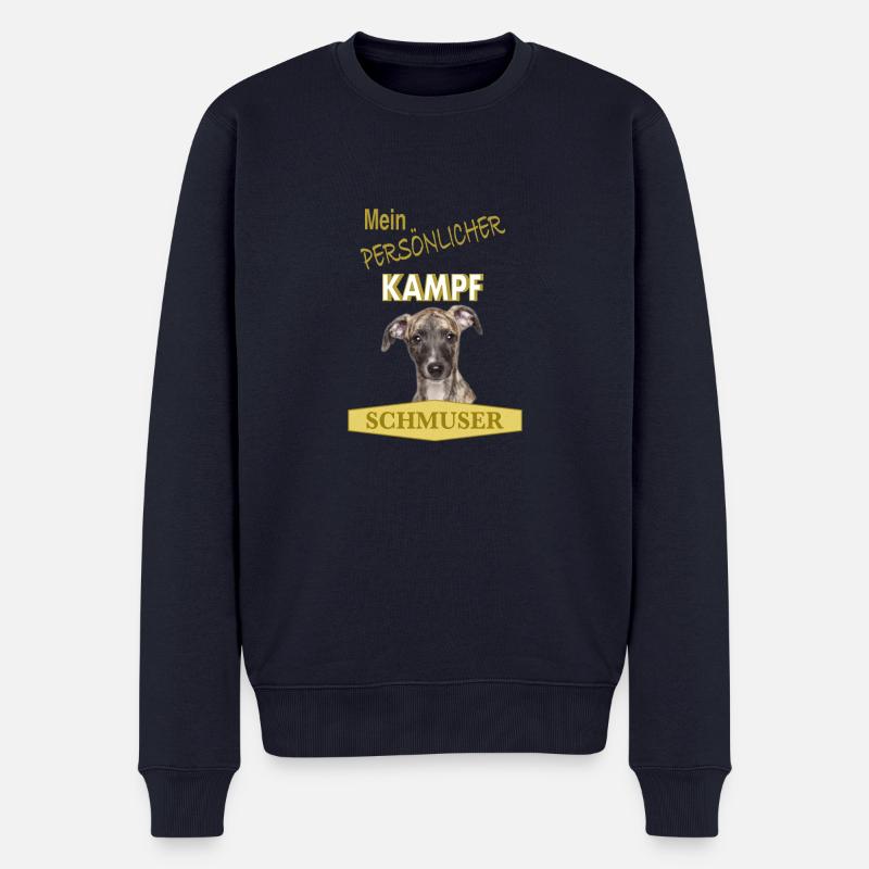 Persönlicher Kampfschmuser - Whippet - Männer Premium Bio Pullover - Navy