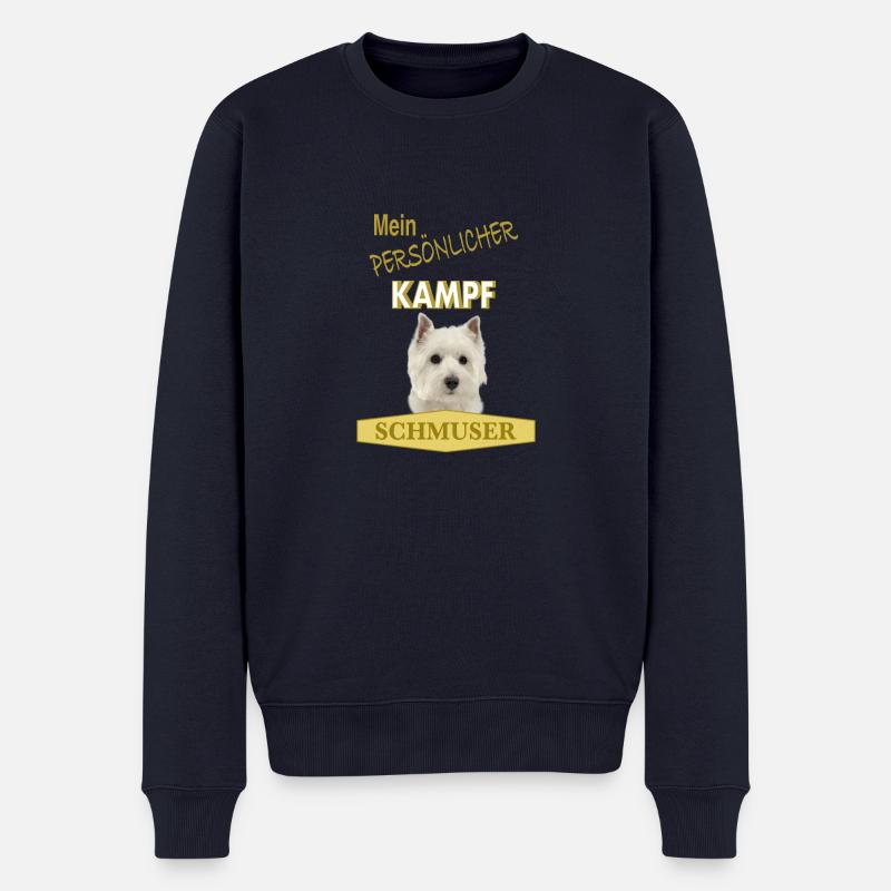 Persönlicher Kampfschmuser - Westi - Männer Premium Bio Pullover - Navy