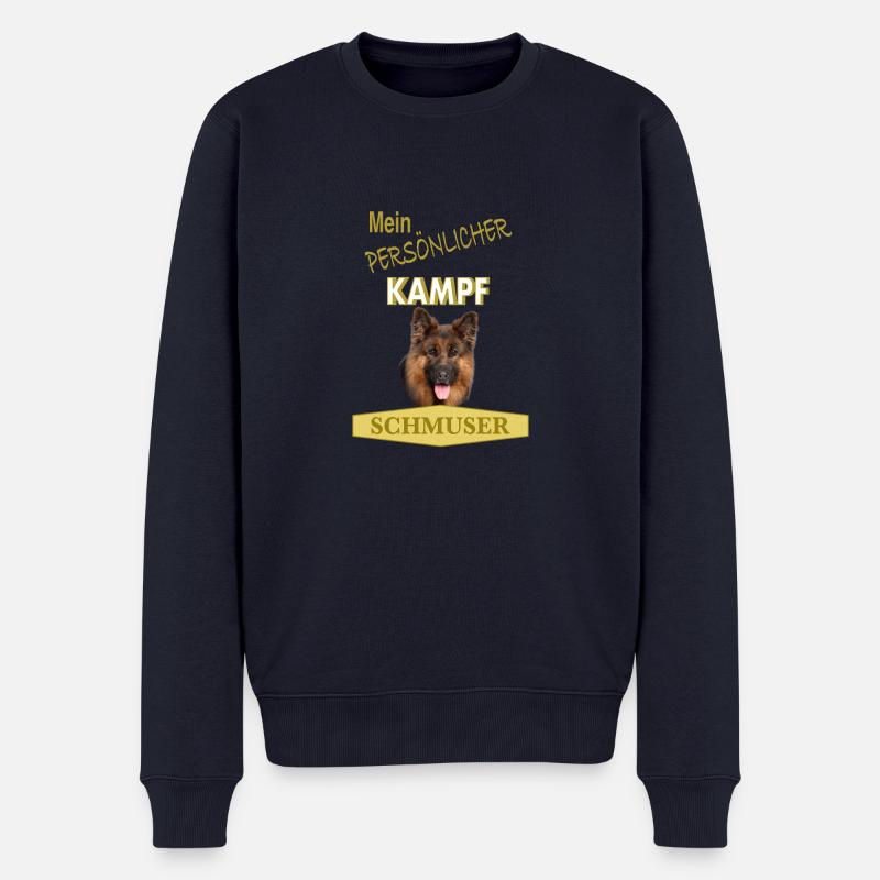 Persönlicher Kampfschmuser - Deutscher Schäferhund - Männer Premium Bio Pullover - Navy