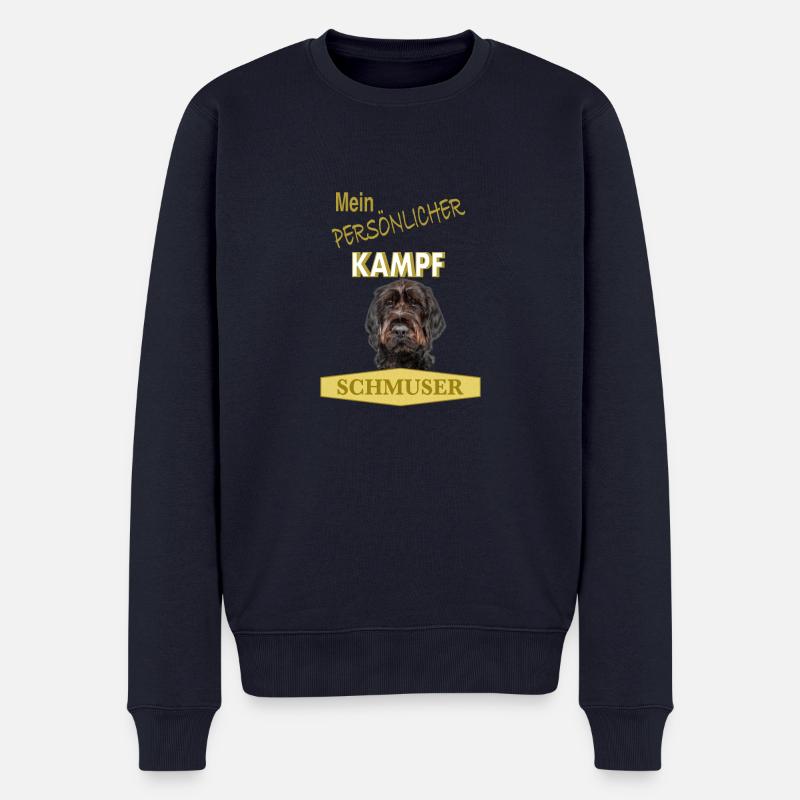 Persönlicher Kampfschmuser - Deutsch Drahthaar - Männer Premium Bio Pullover - Navy