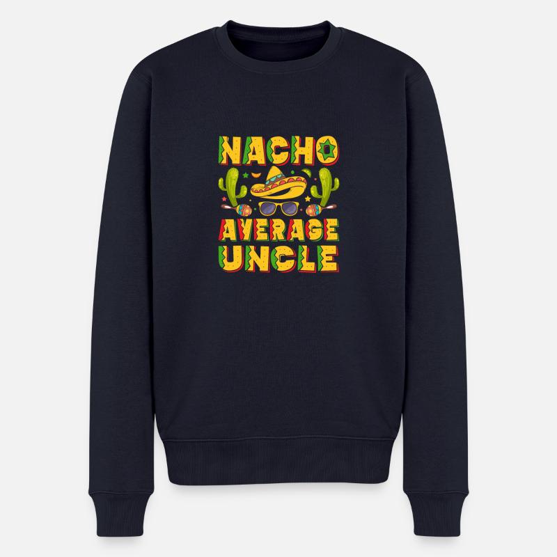 Nacho durchschnittlicher Onkel - Männer Premium Bio Pullover - Navy