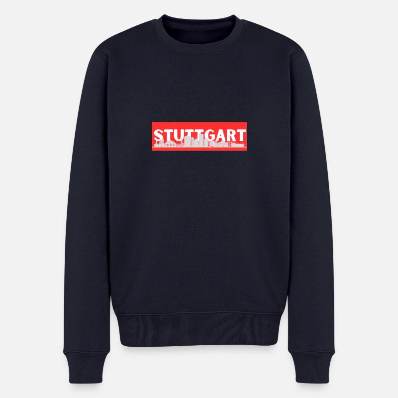 Stuttgart 1 - Männer Premium Bio Pullover - Navy
