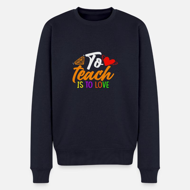 enseigner, c’est aimer, Pour les enseignants, Souvenir - Pull Premium bio Homme - bleu marine