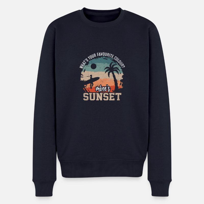 Paradis du surfeur Tropical Palm Beach Dream - Pull Premium bio Homme - bleu marine