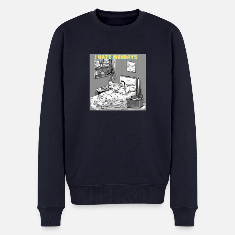 Gâche du matin ou lève-tard? - Pull Premium bio Homme - bleu marine