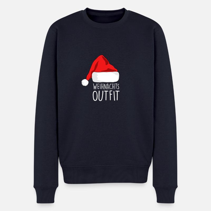 Christmas Outfit - Männer Premium Bio Pullover - Navy