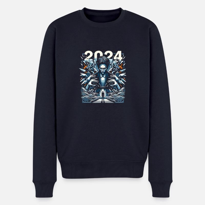 2024 - Männer Premium Bio Pullover - Navy