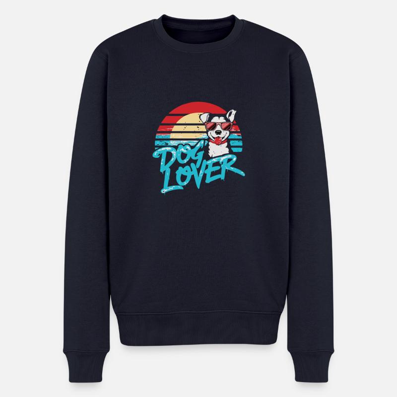 HUNDEFREUND - Männer Premium Bio Pullover - Navy