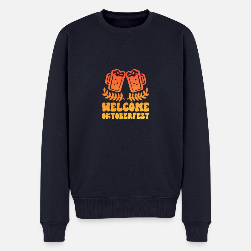 Welcom Fest Oktober Beer - Männer Premium Bio Pullover - Navy