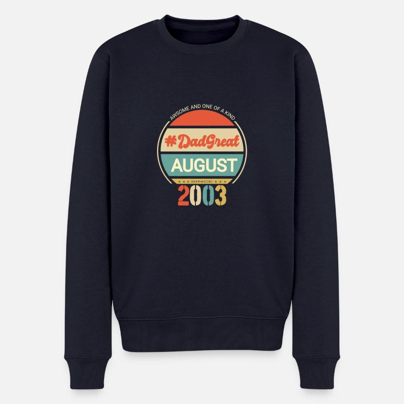Papa super août 2003 Cool - Pull Premium bio Homme - bleu marine