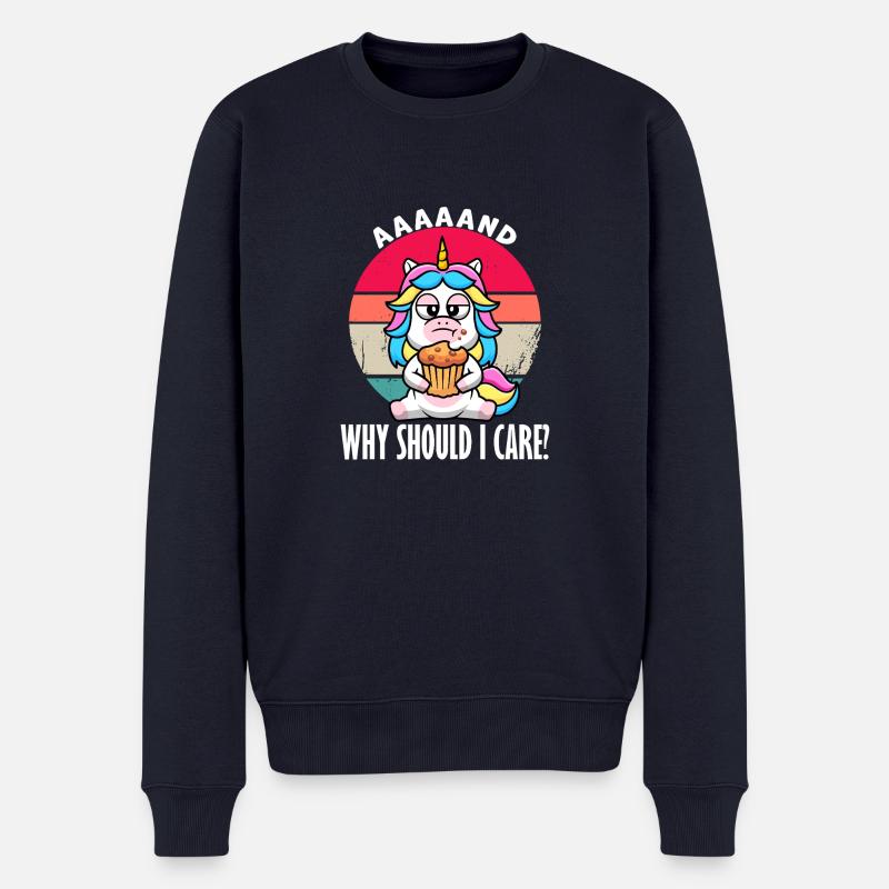 and why should i care - Männer Premium Bio Pullover - Navy