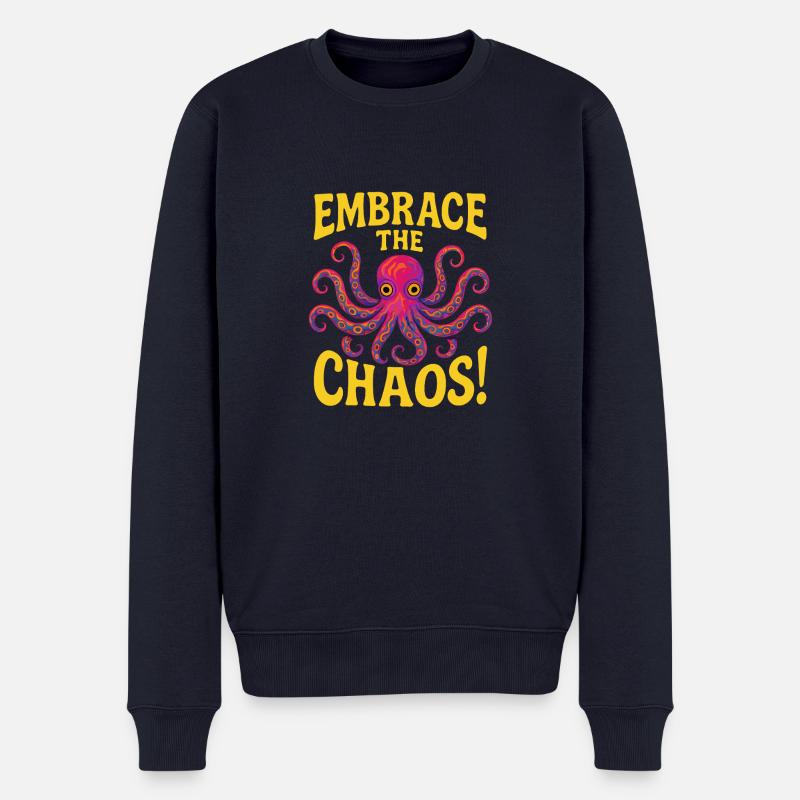 Mach dir das Design des Chaos Octopus zu eigen - Männer Premium Bio Pullover - Navy