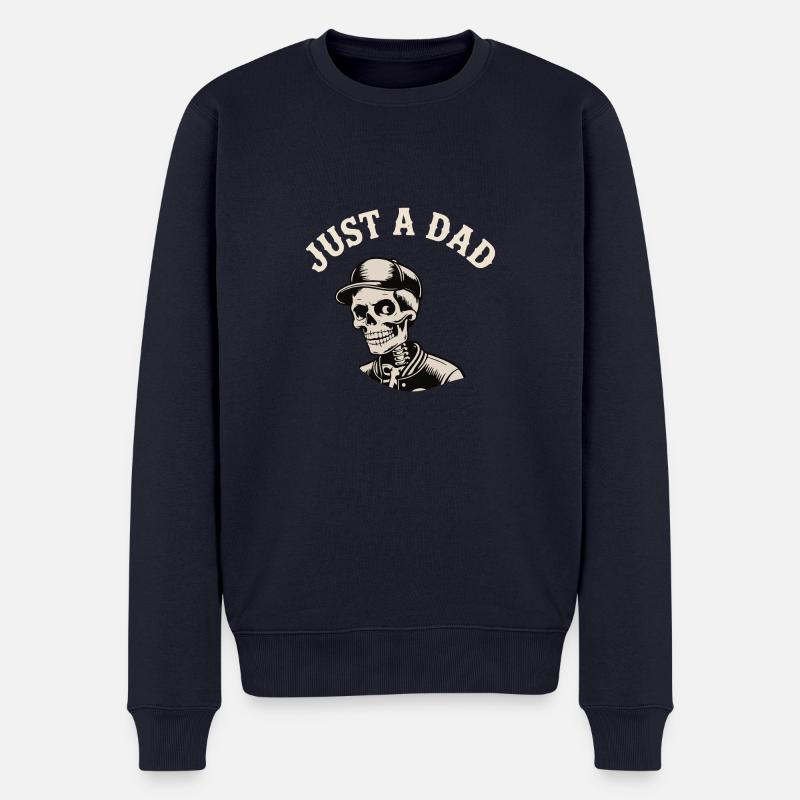 JUSTE UN PAPA - Pull Premium bio Homme - bleu marine
