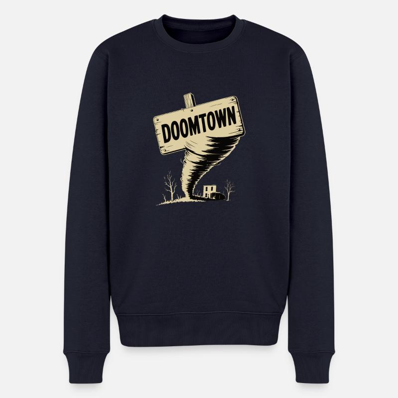 OMINÖSER TONADO - Männer Premium Bio Pullover - Navy