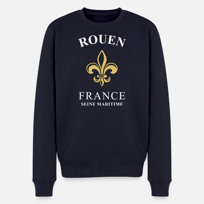 ROUEN - Männer Premium Bio Pullover - Navy
