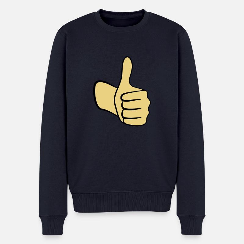 Daumen hoch! - Männer Premium Bio Pullover - Navy