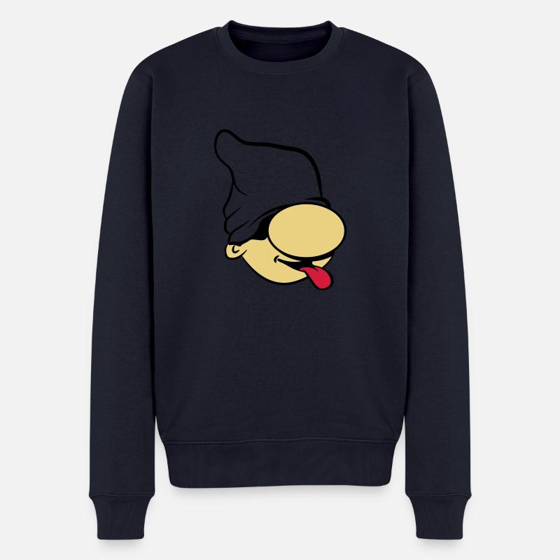 Nain de langue humour drôle - Pull Premium bio Homme - bleu marine