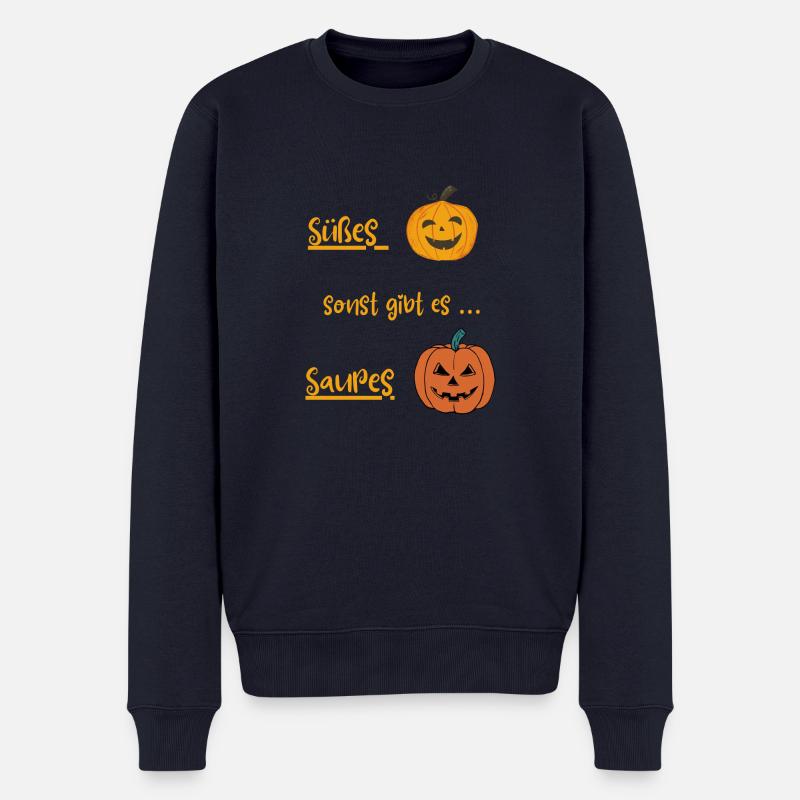 Süßes saures - Männer Premium Bio Pullover - Navy